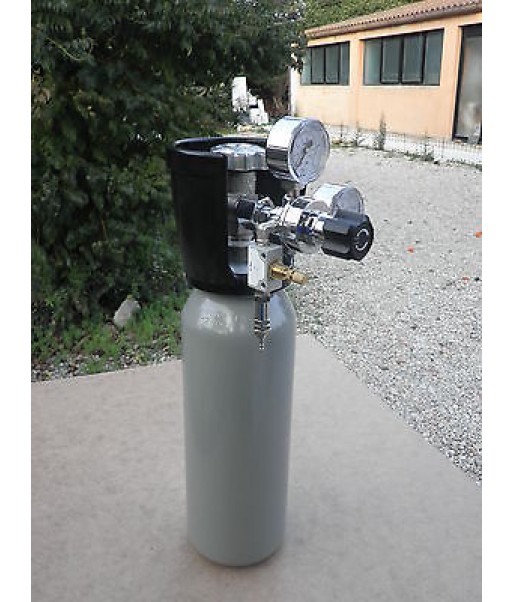 Impianto concimazione carbonica acquario bombola co2 2 kg con riduttore.