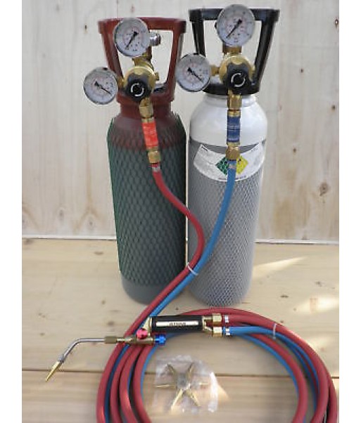 Kit Cannello portatile saldatura bombole gas Ossigeno autogena brasatura